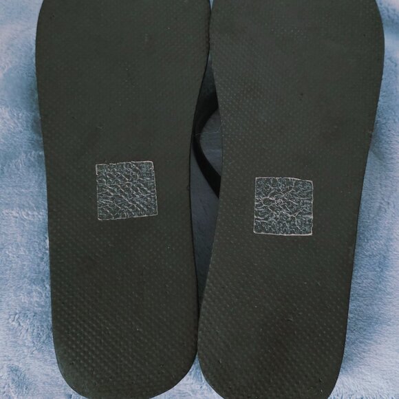 J Crew women's wedge flip-flops, black, size 10 - Picture 4 of 4